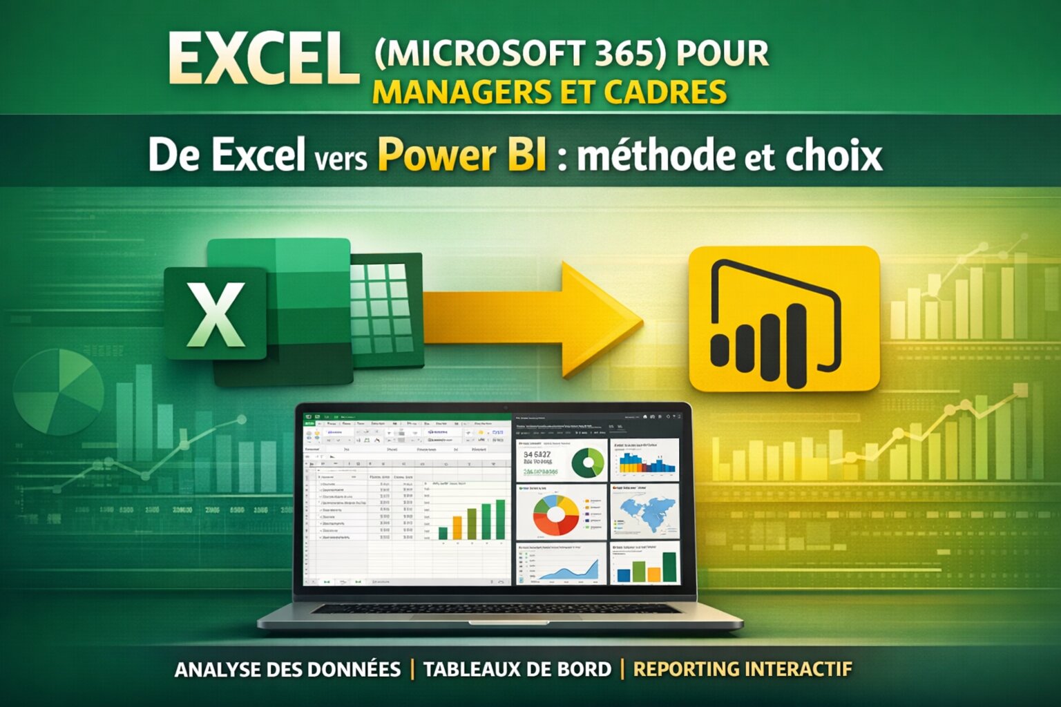 EXCEL (MICROSOFT 365) POUR MANAGERS ET CADRES De Excel vers Power BI : méthode et choix
